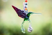 Green and Red Hummingbird with Keepsake Urn